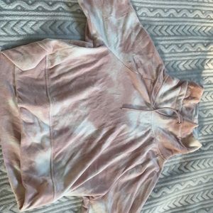 Old Navy Active: Pink and white tie dye turtleneck sweatshirt